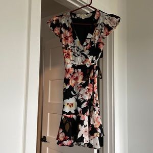 Floral wrap dress